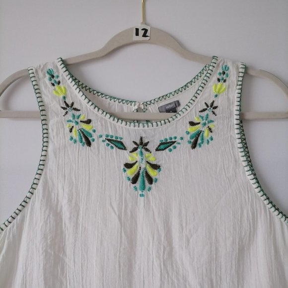 Aerie Womes White Sleeve Less Round Neck Wide Strap Crop Blouse Top Size XL - Picture 2 of 6